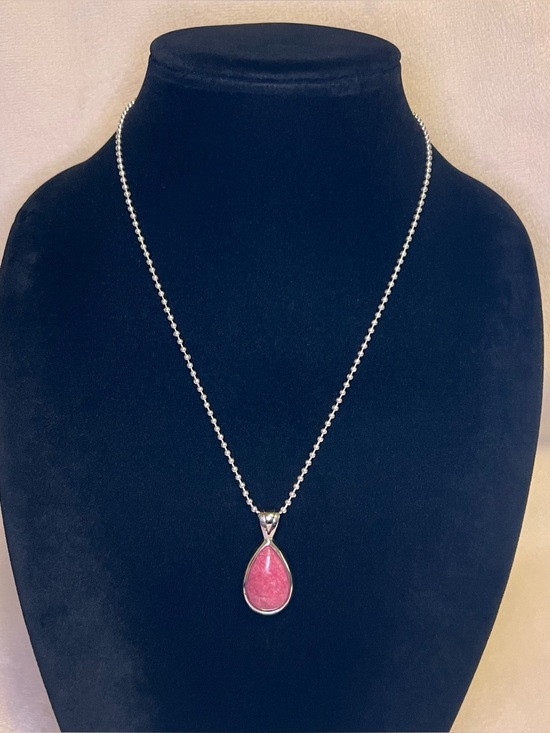 Milor Jewelry - Milor 925 Stamped Bead Chain Stone Pendant Necklace